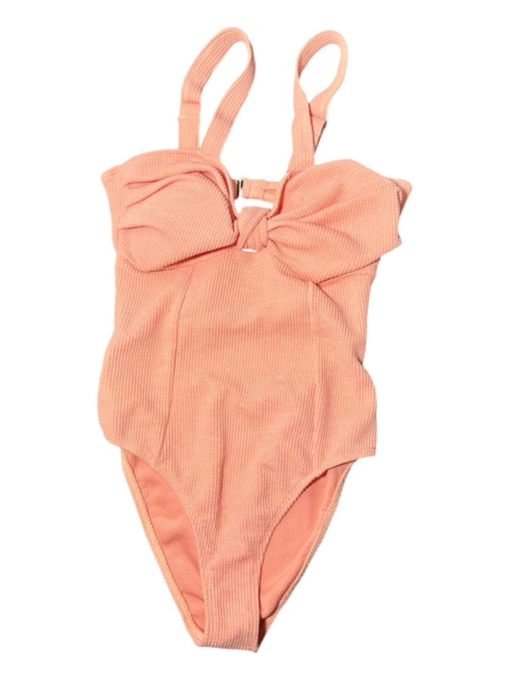 MAGNOLIA PLACE Peach Twist Front One-Piece Swimsuit - Picture 2 of 9